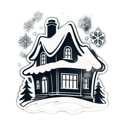 winter snowhouse SVG PNG design with clean design elements