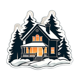 nature winter home SVG PNG design