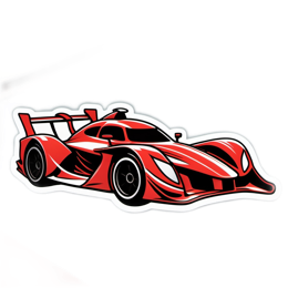 racing sticker SVG PNG design with clean design elements