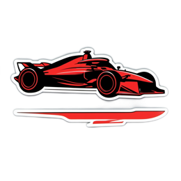 racecar sticker SVG PNG design with clean design elements