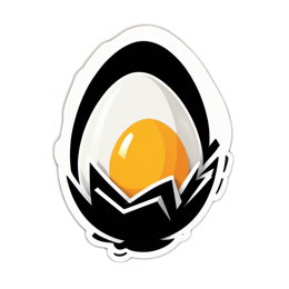 egg sticker SVG PNG design with clean design elements
