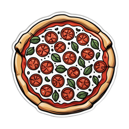 pizza pepperoni basil SVG PNG design
