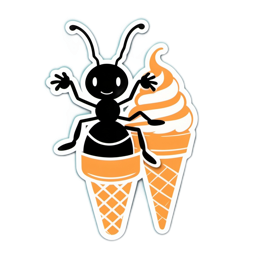 icecream ants SVG PNG design with clean design elements