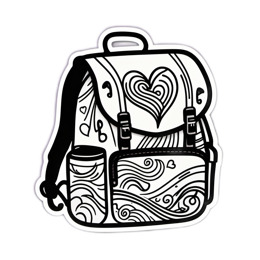 backpack doodle SVG PNG design with hand-drawn style, clean design elements