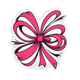 gift bow sticker SVG PNG design with clean design elements