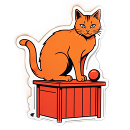 cat orange SVG PNG design with clean design elements