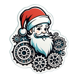 gear santa SVG PNG design
