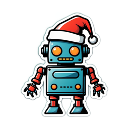 robot santa SVG PNG design
