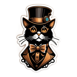 sticker cat formal SVG PNG design