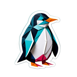 paper penguin SVG PNG design with clean design elements