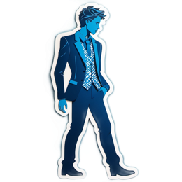stylish young man SVG PNG design with clean design elements