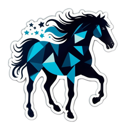 unicorn geometric SVG PNG design with clean design elements