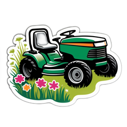 tractor flowers SVG PNG design with pink and green floral elements