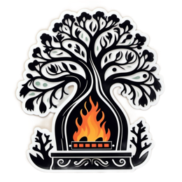 fireplace tree SVG PNG design