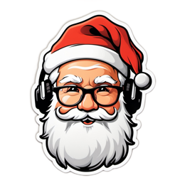 santa headphones holiday SVG PNG design