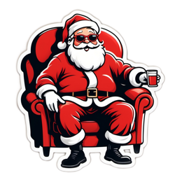 unicorn santa SVG PNG design with clean design elements