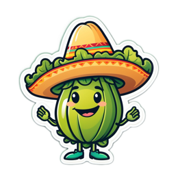sticker avocado SVG PNG design