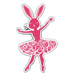 ballet bunny SVG PNG design