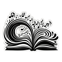 music wave book SVG PNG design with clean design elements