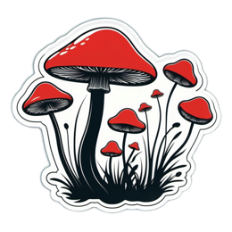 mushrooms illustration SVG PNG design with clean design elements