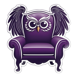 owl chair SVG PNG design with clean design elements