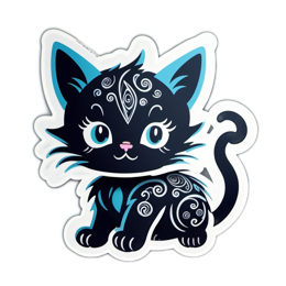 unicorn cartoon cat SVG PNG design with clean design elements