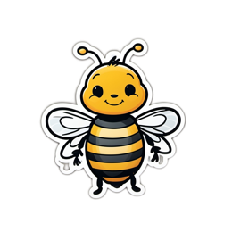 bee cute fun SVG PNG design with clean design elements