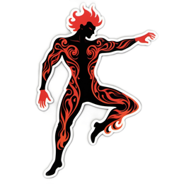 flaming dance SVG PNG design