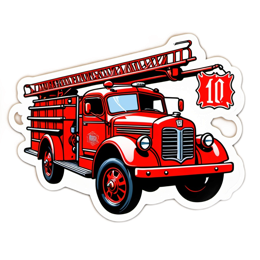 firetruck vintage SVG PNG design with clean design elements