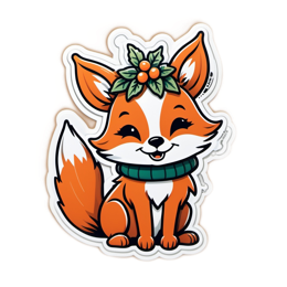 friendly fox sticker SVG PNG design