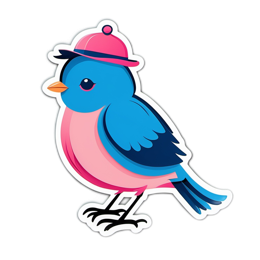 fantasy cartoon bird SVG PNG design with clean design elements
