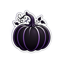 pumpkin black decoration SVG PNG design with clean design elements