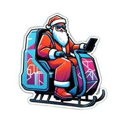 fantasy santa snowmobile SVG PNG design
