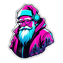 santa urban SVG PNG design with clean design elements