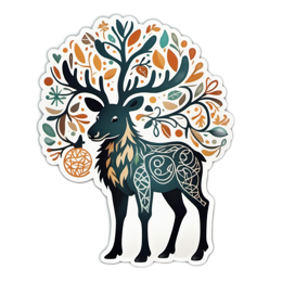 fantasy artistic deer SVG PNG design with clean design elements