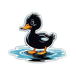 duck water circle SVG PNG design with clean design elements