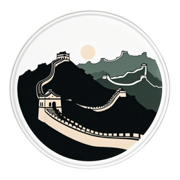 great wall landscape SVG PNG design with clean design elements