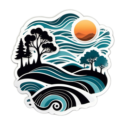 scenic landscape SVG PNG design