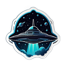 fantasy ufo SVG PNG design with clean design elements