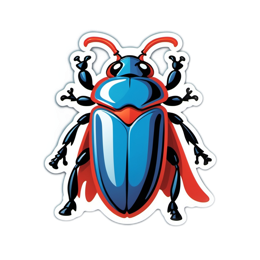 beetle illustration SVG PNG design with clean design elements