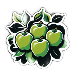 apples leafy SVG PNG design with clean design elements