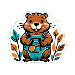 farm beaver SVG PNG design with clean design elements