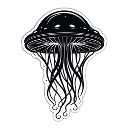 jellyfish sticker SVG PNG design with clean design elements