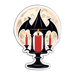 candles moon bat SVG PNG design