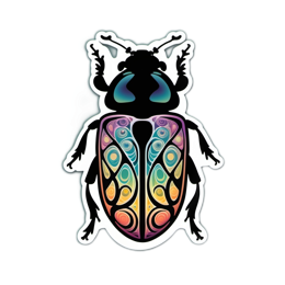 fantasy colorful beetle SVG PNG design with clean design elements