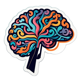 colorful brain SVG PNG design