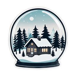 winterscape snowglobe SVG PNG design
