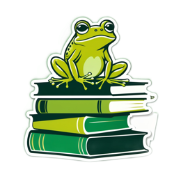 frog books sticker SVG PNG design