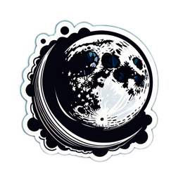 sticker moon SVG PNG design with clean design elements