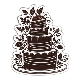 cake SVG PNG design with white and red floral elements